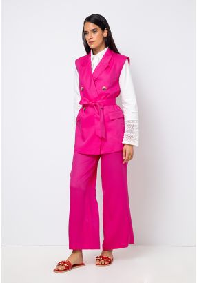 Wide Leg Solid Trouser