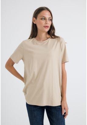 Solid Round Neck Top