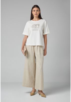 Solid Wide Legs Trousers