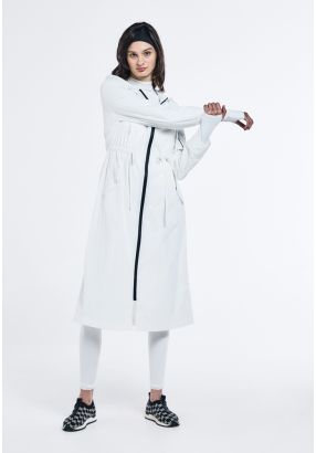 Full Zip Midi Trench Coat