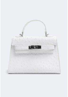 Textured Top Handle Handbag