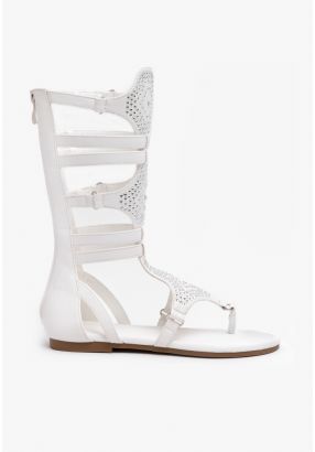 Crystal Embellished Gladiator Sandals