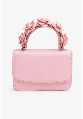 Floral Top Handle Crossbody Bag