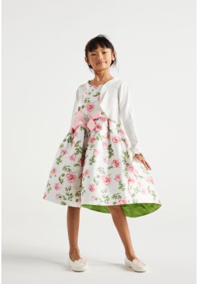 Puff Skirt Floral Dress