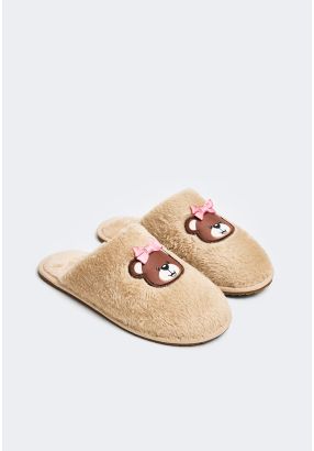 Faux Fur Bear Slippers