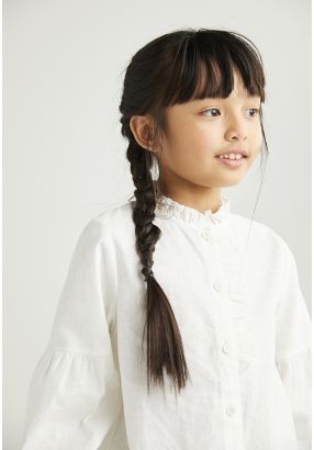 Ruffled Sleeves Buttoned Shirt