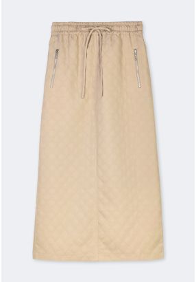 Chain Link Embroidered Quilted Skirt