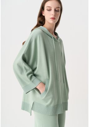 Knitted Oversized Dolman Sleeve Blouse