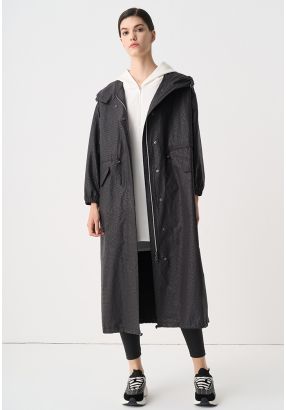 Elasticated Drawstring Monogram Maxi Winter Jacket