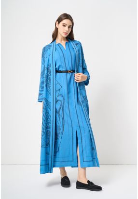 Allover Printed Classic Abaya