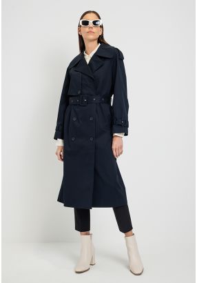 Double Breasted Belted Coat