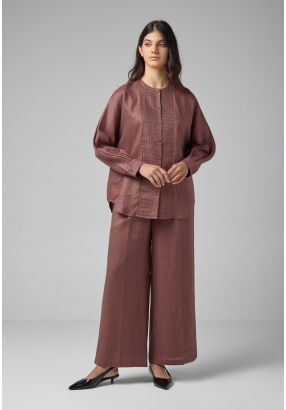 Solid Wide Legs Trousers