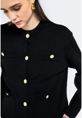 Knitted Buttoned Jacket