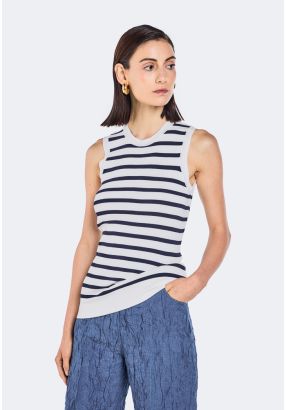 Striped Knitted Tank Top