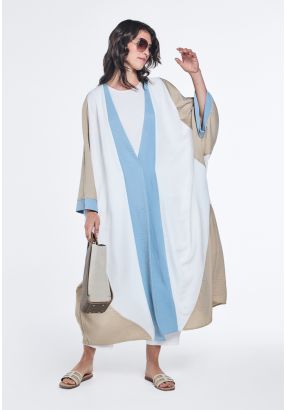 Color Block Oversized Abaya