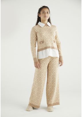 Knitted Monogram Trousers