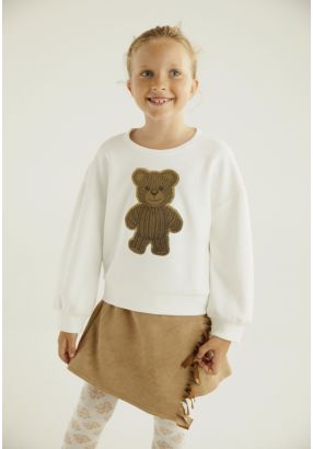 Embossed Bear Sweater