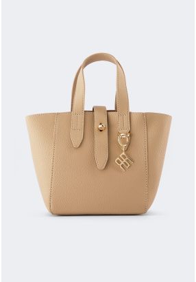 PU Leather Plain Handbag