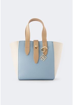 PU Leather Two Toned Handbag