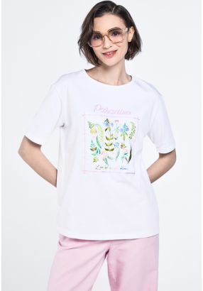 Embroidered Motif Regular Fit T-Shirt