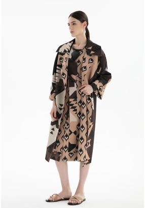 Multi Printed Midi Outer Jacket -Sale