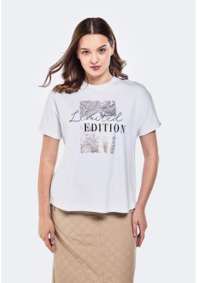 Letter And Graphic Print T-Shirt