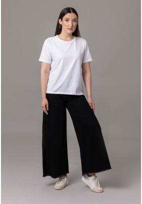 High Rise Wide Leg Classic Denim Trousers -Sale