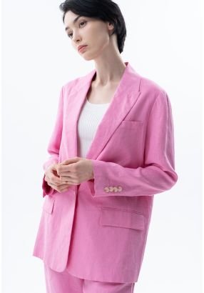 Classic Fit Solid Linen Blazer -Sale