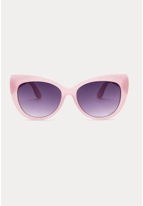 Cat Eye Glittery Frame Sunglasses -Sale