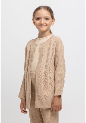 Knitted Braided Open Cardigan -Sale