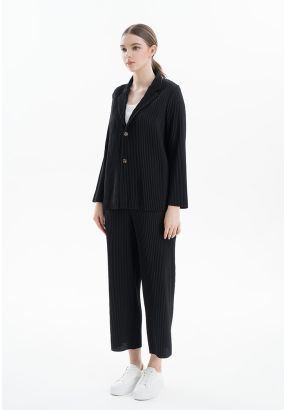 Fine Pleated Straight Cut Trousers -Sale