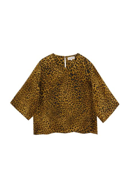 Leopard Round Neck Blouse -Sale