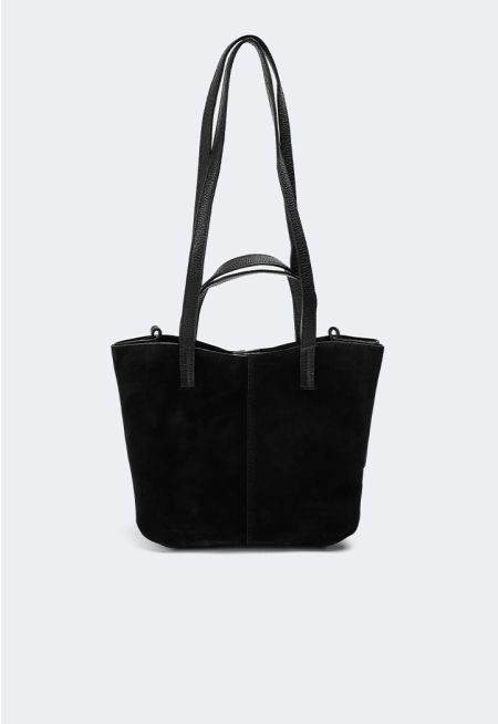 Suede Leather Suede Toe Bag