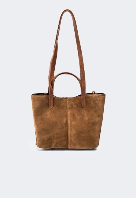 Suede Leather Suede Toe Bag