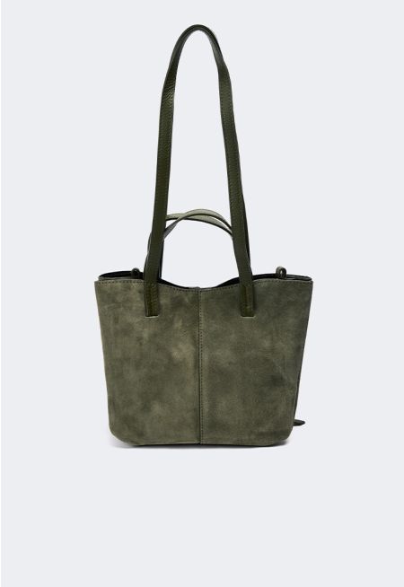 Suede Leather Suede Toe Bag