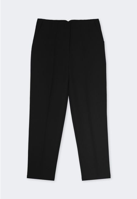 Seam Detail Solid Trousers