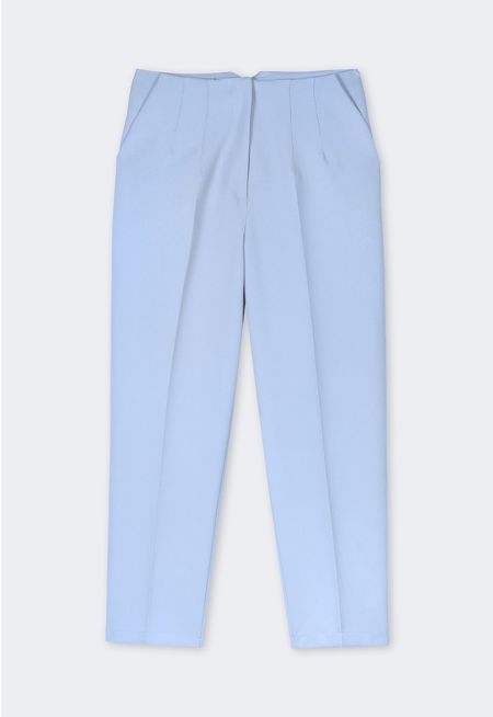 Seam Detail Solid Trousers