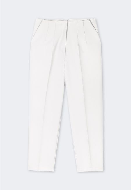 Seam Detail Solid Trousers