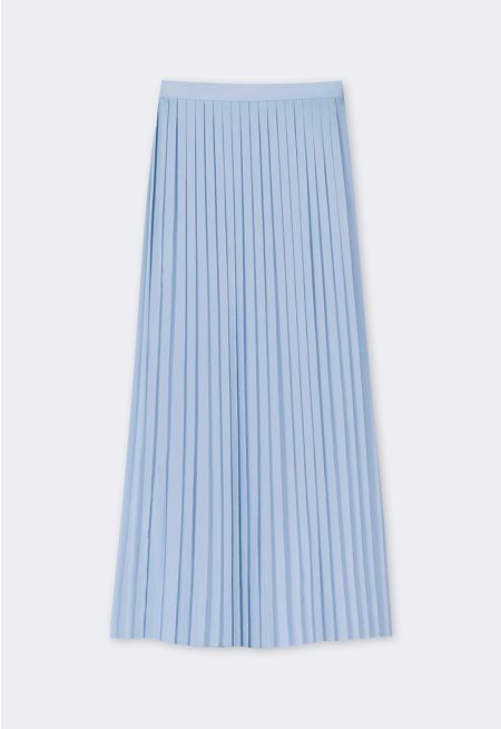 All Over Pleated Solid Skirt