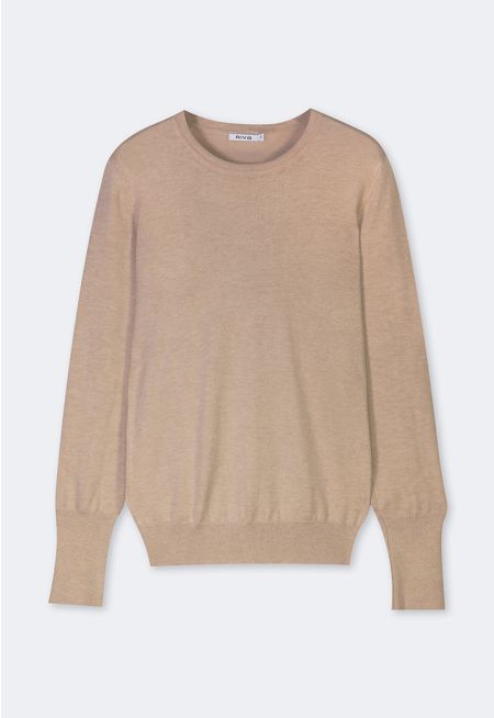 Solid Knitted Long Sleeve Top