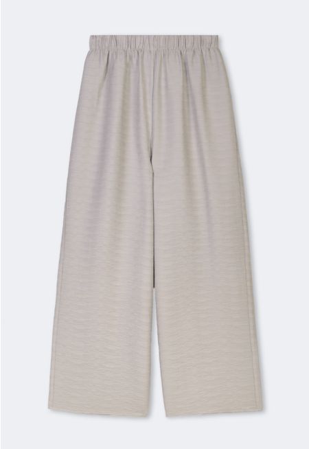 Textured Straight Cut Trousers