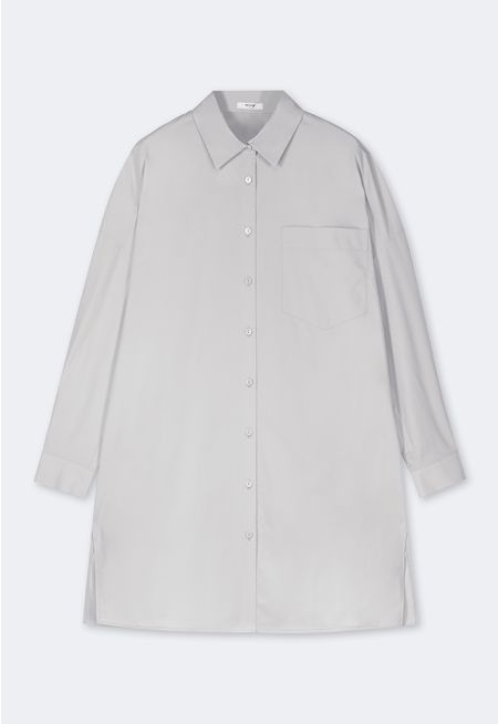 Relaxed Fit Drop Shoulder Solid Shirt