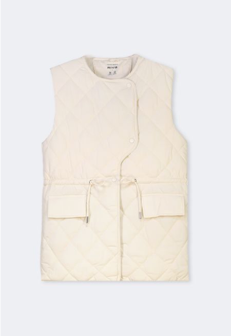 Quilted Drawstring Gilet