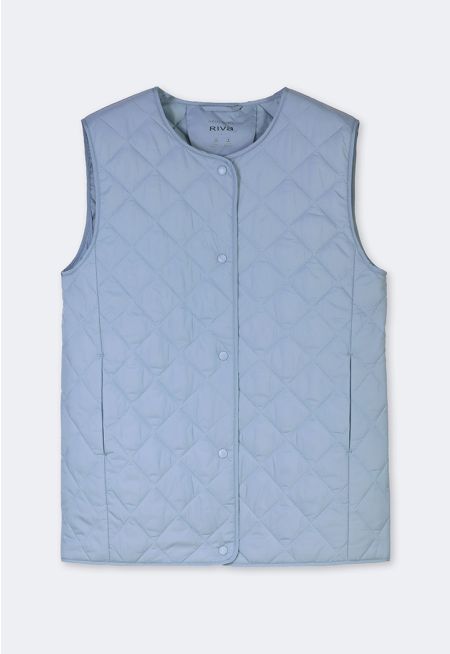 Button-Up Quilted Gilet