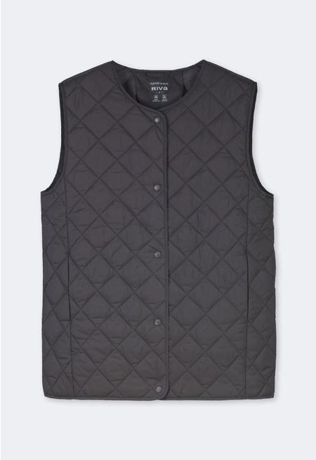 Button-Up Quilted Gilet