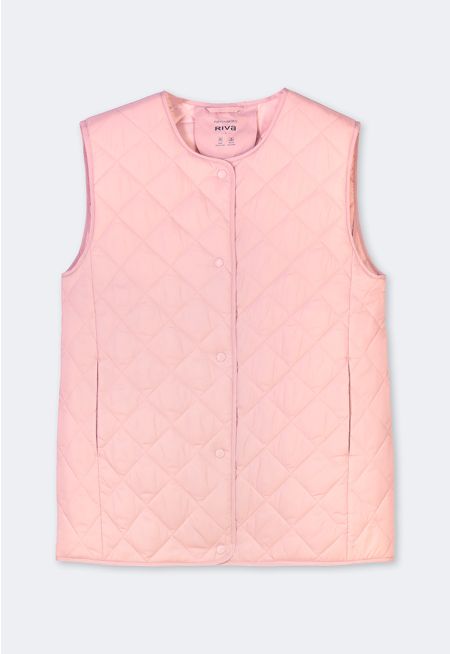 Button-Up Quilted Gilet