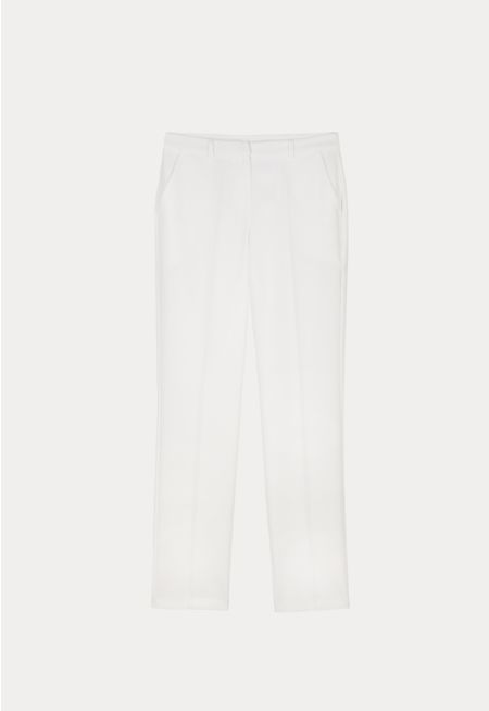 Long Formal Solid Trouser With Pockets -Sale