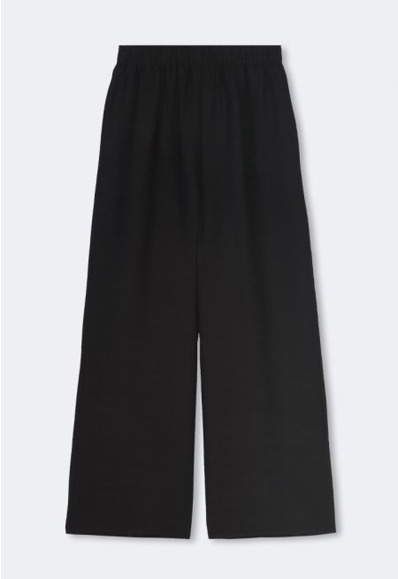 Textured Straight Cut Trousers