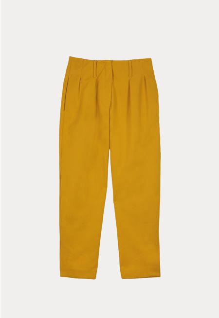 Solid Mid-Rise Pants