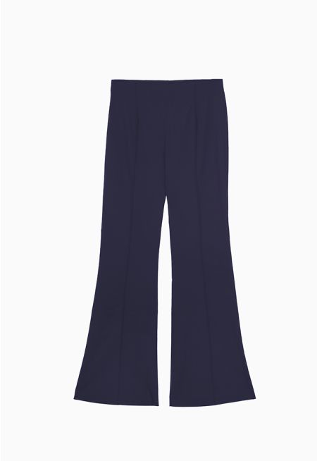 Mid-Rise Single Pleat Solid Trouser -Sale